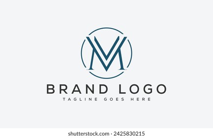 letter MV logo design vector template design for brand.