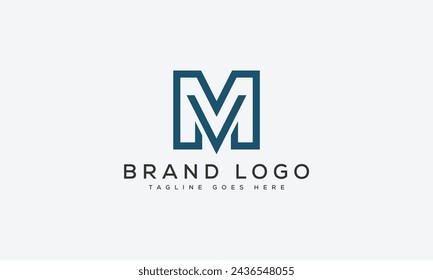 letter MV logo design vector template design for brand.