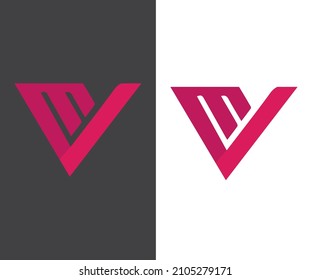 Letter MV logo icon design template elements. Minimal style identity initial mark. Minimal line font style MV Letter Logo.Letter MV logo icon design template elements. Initial M letter logo.