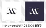 letter mv vm logo design vector