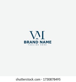 Letter MV, VM logo icon design template elements 