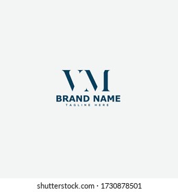 Letter MV, VM-Symbol-Designvorlagen 