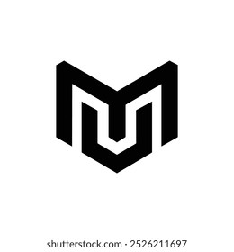 Letra Mv ou Vm moderno inicial novo logotipo único de marca de tipografia