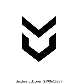 Letter MV or VM Typography Logo – Modern Monogram Design for Branding