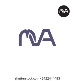 Logo-Design des Briefes MVA Monogramm