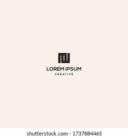 Letter MW Abstract logo template design in Vector illustration 