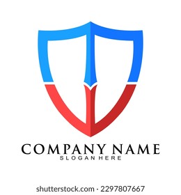 Letter MW alphabet with shield vector logo