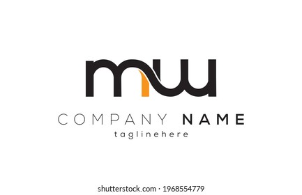 letter mw creative logo design vector