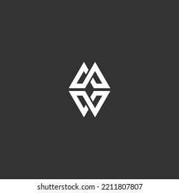 letter mw logo design vector illustration template