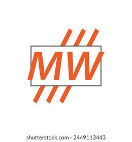 letter MW logo. MW. MW logo design vector illustration for creative company, business, industry
