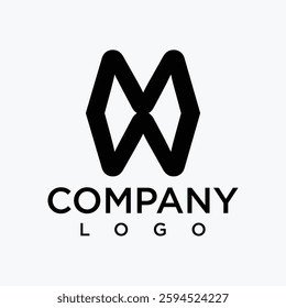 letter mw logo design vector for business branding