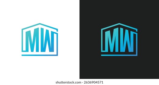 Letter MW Logo Design Vector