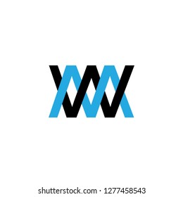letter MW logo vector
