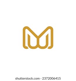 letter mw logo vector image