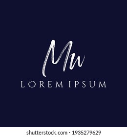 Letter MW luxury logo design vector