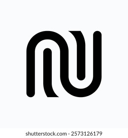 Letter Mw modern initial creative shape logo