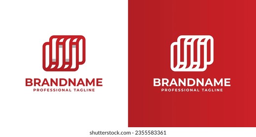 Logotipo de Monograma Carta MW, adecuado para cualquier negocio con las iniciales MW o WM.