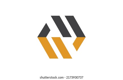Letter MW Wave Logo. Design concept logo icon  line wave on letter MW for technology business concept or more brand.