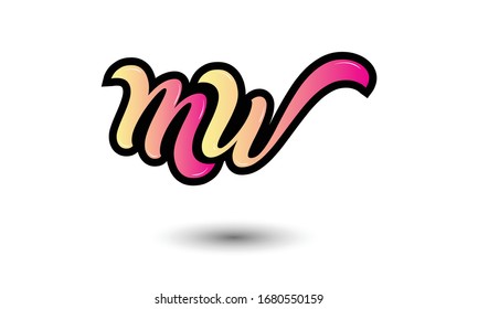 Letter MW or WM logo concept
