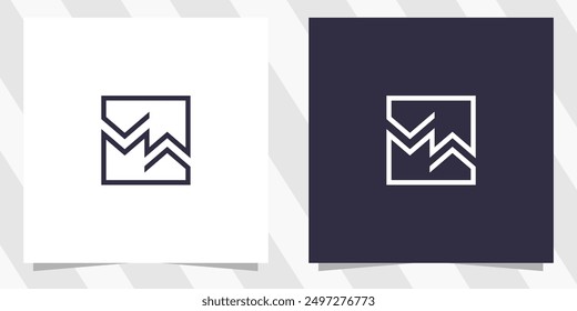Buchstabe mw wm Logo Design Vektor