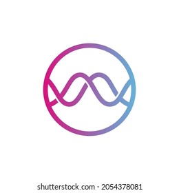 Letter MW or WM Monogram Abstract Logo Template for your business or company