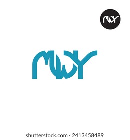 Diseño de logotipo de monograma MWY Carta
