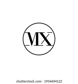 Letter MX initial monogram logo design, wedding, fashion, make up logo template
