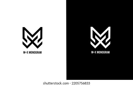 Letter MX Logo Icon Template. Simple XM Monogram Logo. Vector Illustration