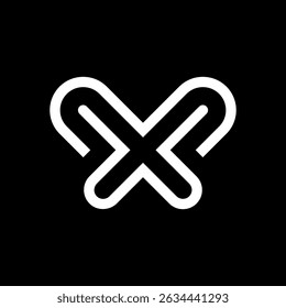 Letter MX or XM creative monogram logo