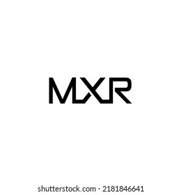 Letter MXR logo design black and white