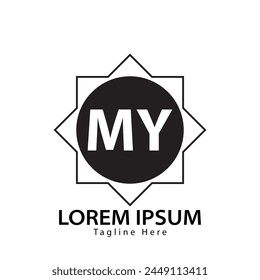 letter MY logo. MY. MY logo design vector illustration for creative company, business, industry
