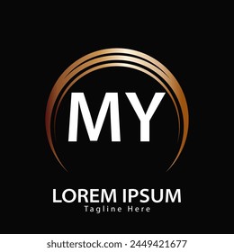letter MY logo. MY. MY logo design vector illustration for creative company, business, industry
