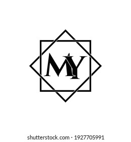 Letter MY luxury logo design vector
