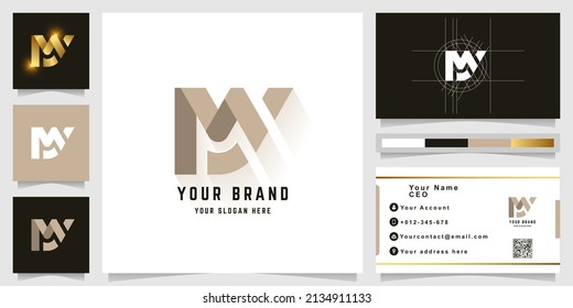 Letter MY or NY monogram logo mit Visitenkartendesign