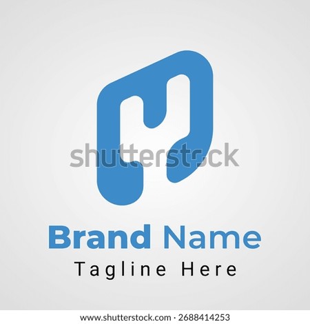 Letter MY Or YM Logo, Elegant and simple logo of letter M arranged to form Letter Y negative space.