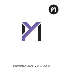 Letter MY YM Monogram Logo Design