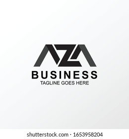 Letter MZ, AZA logo design illustration