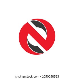 letter n 3d design circle logo vector