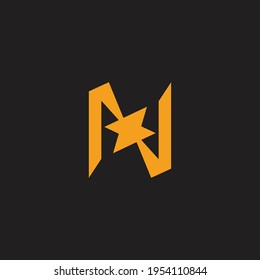 letter n abstract explode geometric simple logo vector