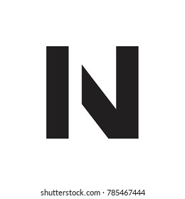 letter n abstract geometric design logo vector