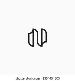 Letter N Abstract Logo Design Template - Vector