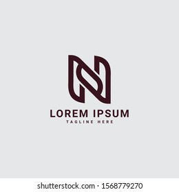 Letter N Abstract Logo Design Template Inspiration