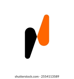 letter n abstract logo geometric symbol design