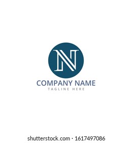 Letter N abstract logo icon design template