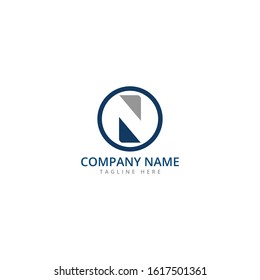 Letter N abstract logo icon design template
