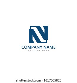 Letter N abstract logo icon design template