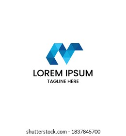 Letter N Abstract logo icon design template vector