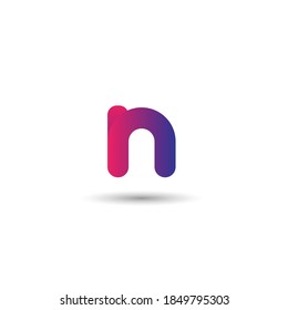 Letter N abstract logo icon design template elements. Vector color sign.