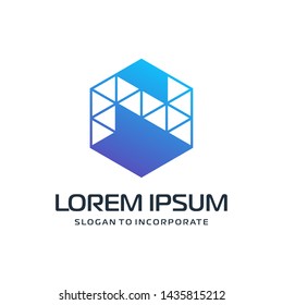 Letter N abstract Logo Template.construction concept. digital technology logo -vector