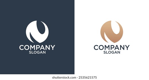 letter n abstract monogram logo design vector